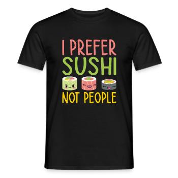 Cadeau pour les amateurs de sushis de cuisine japonaise - T-shirt homme - noir - Devant - AI Model Male 178 light (178cm)
