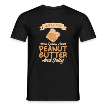 Peanut Butter Lover Gift - Men's T-Shirt - black - Front - AI Model Male 178 light (178cm)