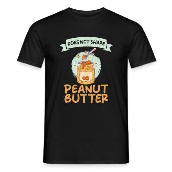 Cadeau amoureux du beurre de cacahuète - T-shirt homme - noir - Devant - AI Model Male 178 light (178cm)