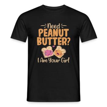 Peanut Butter Lover Gift - Men's T-Shirt - black - Front - AI Model Male 178 light (178cm)