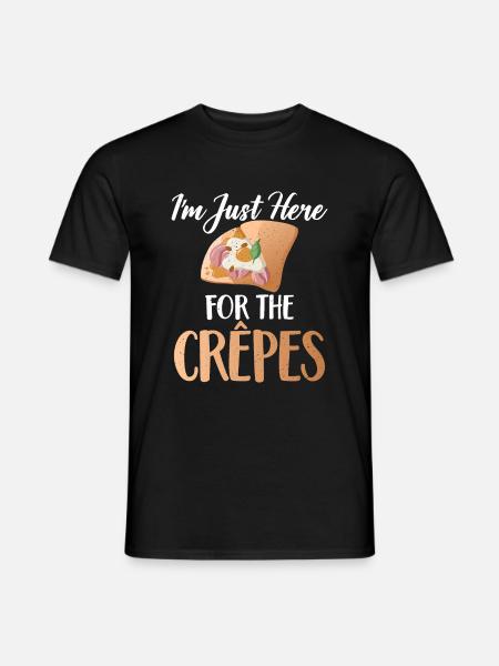Crepe Geschenke für Crêpe Liebhaber - Männer T-Shirt - Schwarz