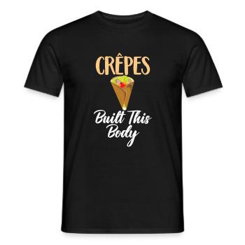 Crepe Gifts for Crepe Lover - Men's T-Shirt - black - Front - AI Model Male 178 light (178cm)