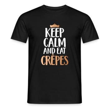 Cadeaux en crêpe pour les amateurs de crêpe - T-shirt homme - noir - Devant - AI Model Male 178 light (178cm)