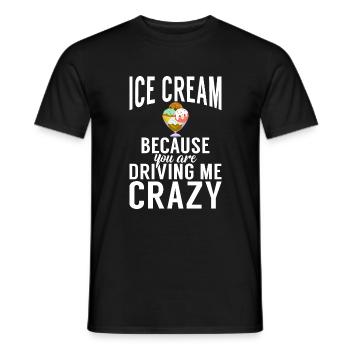Cadeaux pour amateurs de crème glacée - T-shirt homme - noir - Devant - AI Model Male 178 light (178cm)