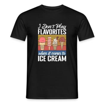 Cadeaux pour amateurs de crème glacée - T-shirt homme - noir - Devant - AI Model Male 178 light (178cm)