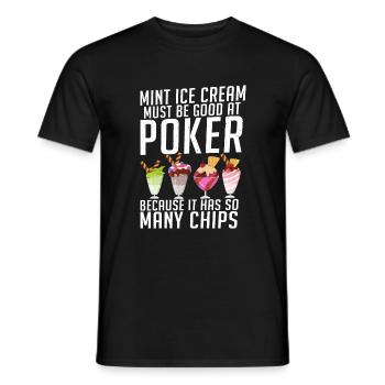 Cadeaux pour amateurs de crème glacée - T-shirt homme - noir - Devant - AI Model Male 178 light (178cm)