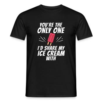 Cadeaux pour amateurs de crème glacée - T-shirt homme - noir - Devant - AI Model Male 178 light (178cm)