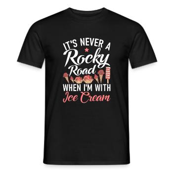 Cadeaux pour amateurs de crème glacée - T-shirt homme - noir - Devant - AI Model Male 178 light (178cm)