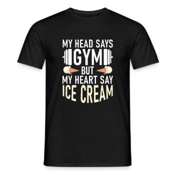 Cadeaux pour amateurs de crème glacée - T-shirt homme - noir - Devant - AI Model Male 178 light (178cm)