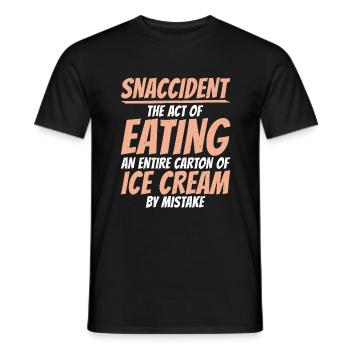 Cadeaux pour amateurs de crème glacée - T-shirt homme - noir - Devant - AI Model Male 178 light (178cm)