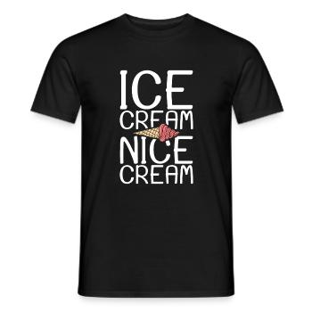 Cadeaux pour amateurs de crème glacée - T-shirt homme - noir - Devant - AI Model Male 178 light (178cm)