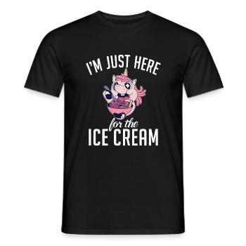 Cadeaux pour amateurs de crème glacée - T-shirt homme - noir - Devant - AI Model Male 178 light (178cm)