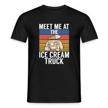 Cadeaux pour amateurs de crème glacée - T-shirt homme - noir - Devant - AI Model Male 178 light (178cm)