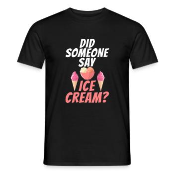 Cadeaux pour amateurs de crème glacée - T-shirt homme - noir - Devant - AI Model Male 178 light (178cm)