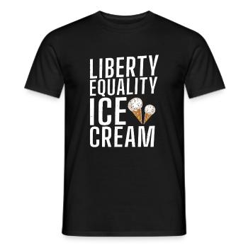 Cadeaux pour amateurs de crème glacée - T-shirt homme - noir - Devant - AI Model Male 178 light (178cm)