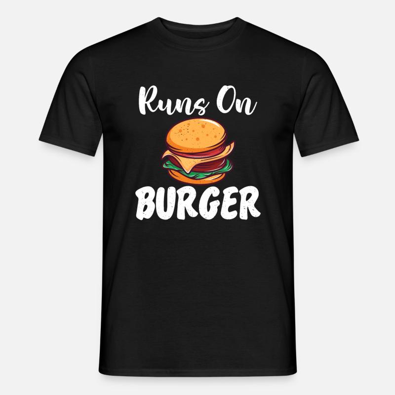 Burger Lover Geschenk - Männer T-Shirt - Schwarz