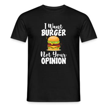 Burger Lover Gift - Men's T-Shirt - black - Front - AI Model Male 178 light (178cm)