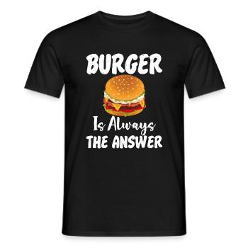 Burger Lover Gift - Men's T-Shirt - black - Front - AI Model Male 178 light (178cm)