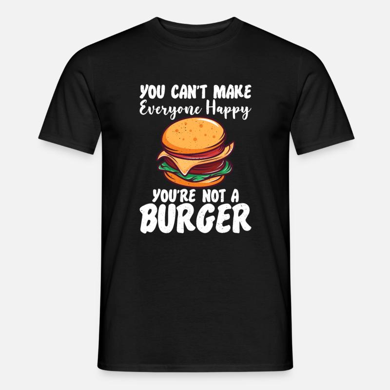 Burger Lover Geschenk - Männer T-Shirt - Schwarz