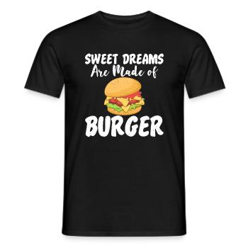 Burger Lover Gift - Men's T-Shirt - black - Front - AI Model Male 178 light (178cm)
