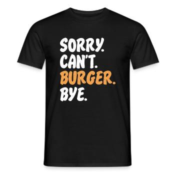 Burger Lover Gift - Men's T-Shirt - black - Front - AI Model Male 178 light (178cm)