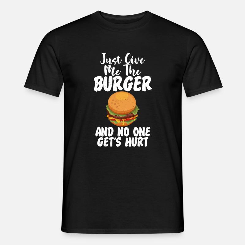 Burger Lover Geschenk - Männer T-Shirt - Schwarz