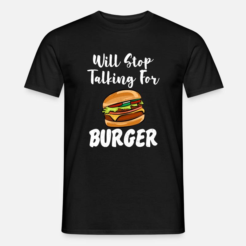 Burger Lover Geschenk - Männer T-Shirt - Schwarz