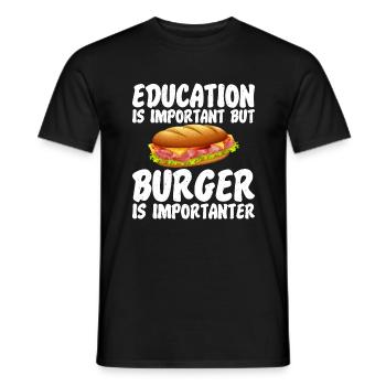 Burger Lover Gift - Men's T-Shirt - black - Front - AI Model Male 178 light (178cm)