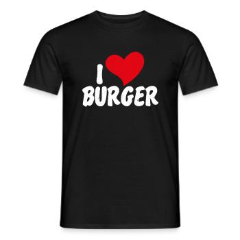 Burger Lover Gift - Men's T-Shirt - black - Front - AI Model Male 178 light (178cm)