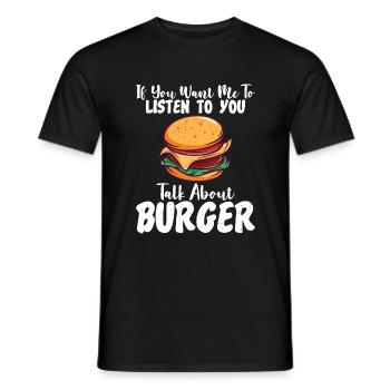 Burger Lover Gift - Men's T-Shirt - black - Front - AI Model Male 178 light (178cm)