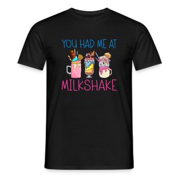 J’adore Milkshakes Milkshake Gift - T-shirt homme - noir - Devant - AI Model Male 178 light (178cm)