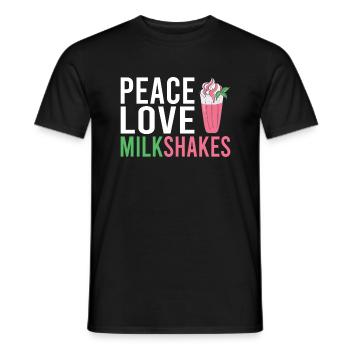 I love Milkshakes Milkshake Gift - Men's T-Shirt - black - Front - AI Model Male 178 light (178cm)