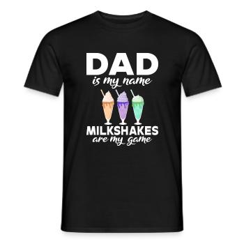 I love Milkshakes Milkshake Gift - Men's T-Shirt - black - Front - AI Model Male 178 light (178cm)