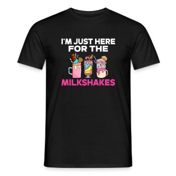 I love Milkshakes Milkshake Gift - Men's T-Shirt - black - Front - AI Model Male 178 light (178cm)