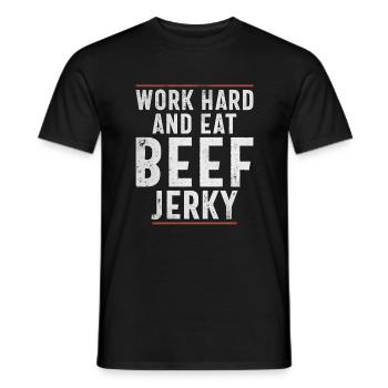 Beef Jerky Gift Beef Jerky Lover - Men's T-Shirt - black - Front - AI Model Male 178 light (178cm)