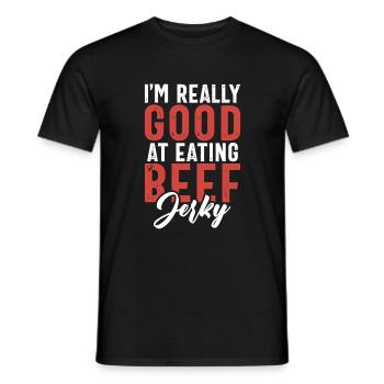 Beef Jerky Gift Beef Jerky Lover - T-shirt homme - noir - Devant - AI Model Male 178 light (178cm)