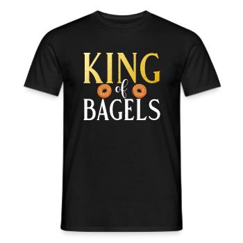 Cadeaux Bagel Bagel Lover - T-shirt homme - noir - Devant - AI Model Male 178 light (178cm)