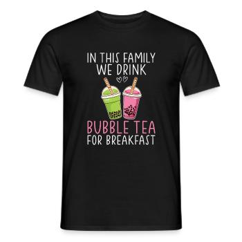 Bubble Tea Lover Gift - Men's T-Shirt - black - Front - AI Model Male 178 light (178cm)