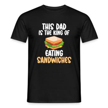 Sandwich Lover Gift - Men's T-Shirt - black - Front - AI Model Male 178 light (178cm)