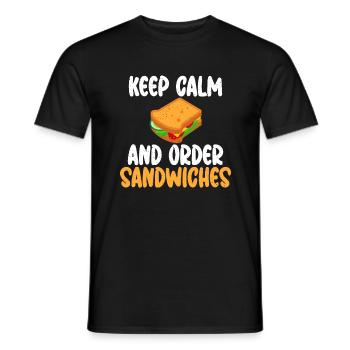 Sandwich Lover Gift - Men's T-Shirt - black - Front - AI Model Male 178 light (178cm)