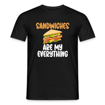 Sandwich Lover Gift - Men's T-Shirt - black - Front - AI Model Male 178 light (178cm)
