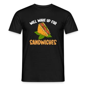 Sandwich Lover Gift - Men's T-Shirt - black - Front - AI Model Male 178 light (178cm)