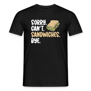 Sandwich Lover Gift - Men's T-Shirt - black - Front - AI Model Male 178 light (178cm)