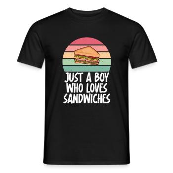 Sandwich Lover Gift - Men's T-Shirt - black - Front - AI Model Male 178 light (178cm)
