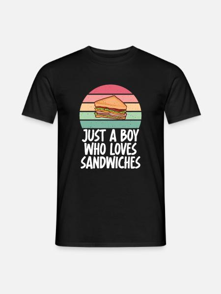 Sandwich Lover Gift - Men's T-Shirt - black
