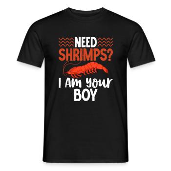 Shrimp Lover Gift - Men's T-Shirt - black - Front - AI Model Male 178 light (178cm)