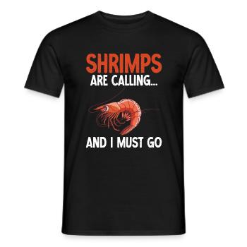 Shrimp Lover Gift - Men's T-Shirt - black - Front - AI Model Male 178 light (178cm)
