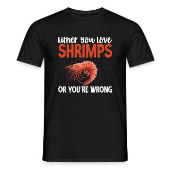 Garnelenliebhaber Geschenk - Männer T-Shirt - Schwarz - Vorne - AI Model Male 178 light (178cm)