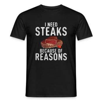 Steak Lover Steak Geschenk - Männer T-Shirt - Schwarz - Vorne - AI Model Male 178 light (178cm)