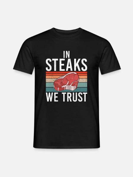 Steak Lover Steak Geschenk - Männer T-Shirt - Schwarz